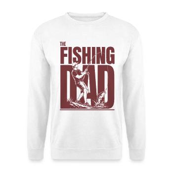 Fishing Dad Angler Papa Shirt - Unisex Sweatshirt - white - Front