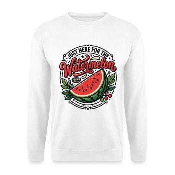 Just here for the Watermelon | Sommer 2026 - Unisex Pullover - Weiß - Vorne