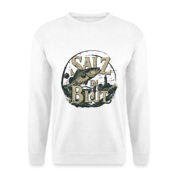 Salz im Blut Angler Fischer Fischen - Unisex Pullover - Weiß - Vorne