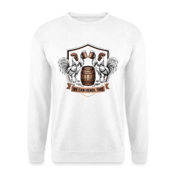Fête de Beer Chicken Saying Cheers - Sweat-shirt Unisexe - blanc - Devant