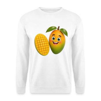 Cheerful Mango Mascot Fruit Fruit - Unisex Sweatshirt - white - Front