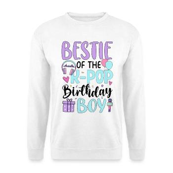 Meilleur ami du garçon d’anniversaire K-Pop - Sweat-shirt Unisexe - blanc - Devant