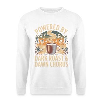 Dunkler Röst & Morgendämmerung - Unisex Pullover - Weiß - Vorne - Alina (178cm) & Michal (187cm)