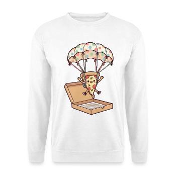 Parachute Pizza Skydiving Fun - Unisex Sweatshirt - white - Front