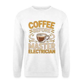Master Electrician Coffee Technician Coffee Lover - Unisex Sweatshirt - white - Front