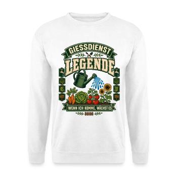 Gießdienst Legende Gartenverein Humor - Unisex Pullover - Weiß - Vorne
