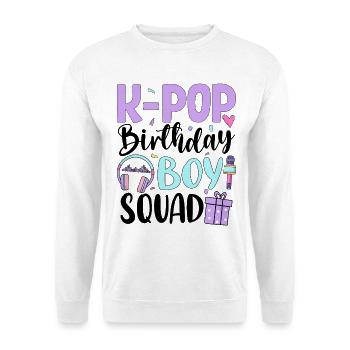 K Pop Birthday Boy Squad - Unisex Sweatshirt - white - Front