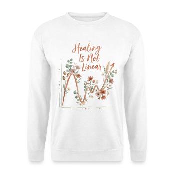 Die Heilung psychischer Gesundheit ist nicht linear - Unisex Pullover - Weiß - Vorne