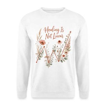Mental Health Healing Is Not Linear - Unisex Sweatshirt - white - Front