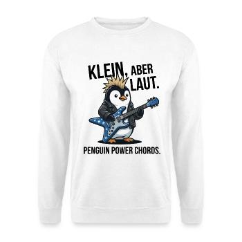 Petite mais bruyante guitare rock pingouin - Sweat-shirt Unisexe - blanc - Devant
