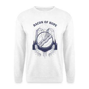Café brunch drôle de Bacon Breakfast Of Hope - Sweat-shirt Unisexe - blanc - Devant