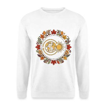 Roue Mabon de l’année Équinoxe d’automne païen - Sweat-shirt Unisexe - blanc - Devant