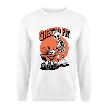 Ghetto Fit Skeleton Stroller - Unisex Sweatshirt - white - Front