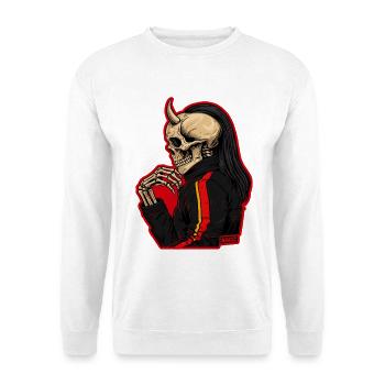 Skeleton Rider Streetwear - Unisex Pullover - Weiß - Vorne