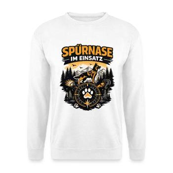 Spürnase im Einsatz Rettungshund - Unisex Pullover - Weiß - Vorne