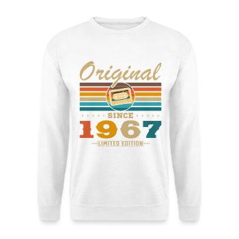 60 Ans 1967 Vintage Rétro Cadeau D'anniversaire - Sweat-shirt Unisexe - blanc - Devant