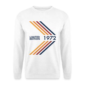 Édition limitée 1972 Anniversaire Homme Femme Vintage - Sweat-shirt Unisexe - blanc - Devant