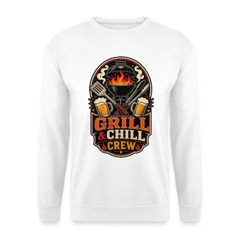 Chemise Grill & Chill Crew - Sweat-shirt Unisexe - blanc - Devant