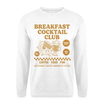 Petit-déjeuner Cocktail Club Brunch Café Drôle - Sweat-shirt Unisexe - blanc - Devant