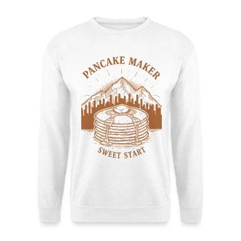 Petit-déjeuner Préparatrice de Crêpes Début Brunch Amusant - Sweat-shirt Unisexe - blanc - Devant