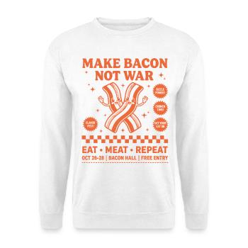 Breakfast Bacon Lovers Funny Brunch Coffee Food - Unisex Sweatshirt - white - Front