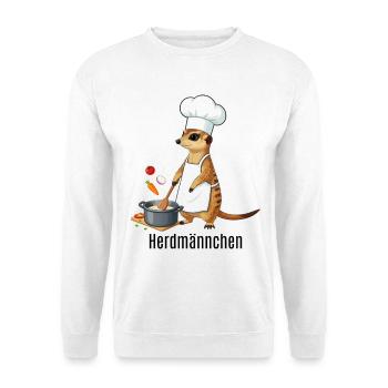 Herdmännchen Koch Gastronomie Beikoch Lustig  - Unisex Pullover - Weiß - Vorne