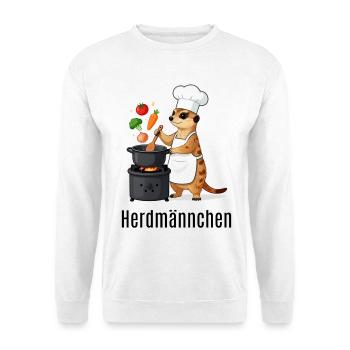 Herdmännchen Koch Gastronomie Beikoch Lustig  - Unisex Pullover - Weiß - Vorne