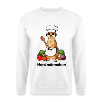 Herdmännchen Koch Gastronomie Beikoch Lustig  - Unisex Pullover - Weiß - Vorne