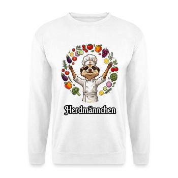 Herdmännchen Koch Gastronomie Beikoch Lustig  - Unisex Pullover - Weiß - Vorne