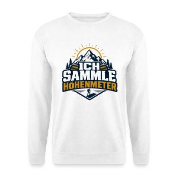 Ich sammle Höhenmeter Wandern Berge - Unisex Pullover - Weiß - Vorne