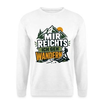 Mir Reichts Ich Geh Wandern Berge - Unisex Pullover - Weiß - Vorne