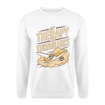 Private Pilot My Therapy Is Turbulence Aviation - Unisex Sweatshirt - white - Front