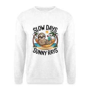 Sloth Beach Hammock - Unisex Sweatshirt - white - Front