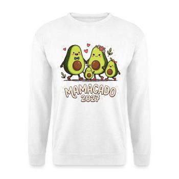 Mamacado 2027 Avocado Familie - Unisex Pullover - Weiß - Vorne