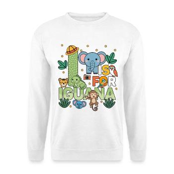 I Is For Iguana Zoo Party Jungle Zoo Birthday - Unisex Sweatshirt - white - Front
