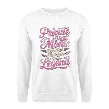 Private Pilot Mom The Idol The Flight Attendant - Unisex Pullover - Weiß - Vorne