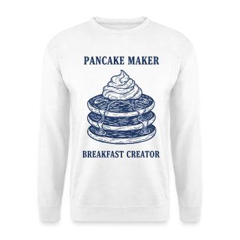 Petit déjeuner Créateur de crêpes Créateur de petit-déjeuner drôle - Sweat-shirt Unisexe - blanc - Devant