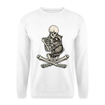 Squelette, Raton laveur, Halloween - Sweat-shirt Unisexe - blanc - Devant