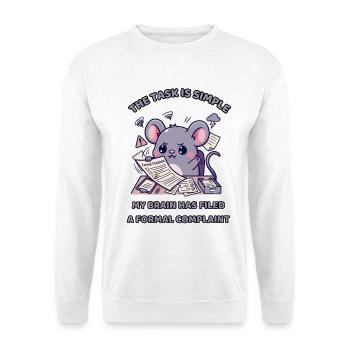 Mon cerveau a déposé une plainte formelle - Sweat-shirt Unisexe - blanc - Devant