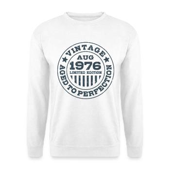 Vintage August 1976 Limited Edition Circle - Unisex Pullover - Weiß - Vorne