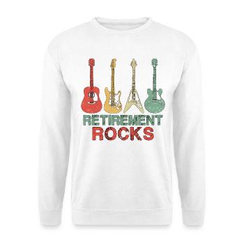 Retirement Rocks - Unisex Pullover - Weiß - Vorne