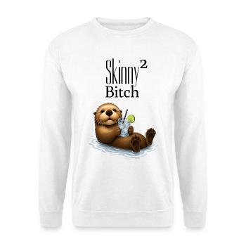SKINNY BITCH² OTTER - Cocktail & Relax - Unisex Pullover - Weiß - Vorne