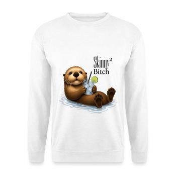 SKINNY BITCH² OTTER - Cocktail & dezenter Text - Unisex Pullover - Weiß - Vorne
