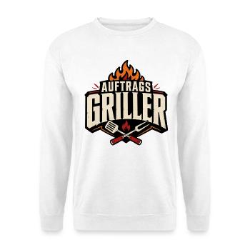 Auftragsgriller BBQ Grillmeister Grillkönig - Unisex Pullover - Weiß - Vorne