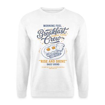 Petit-déjeuner Brunch drôle Café Sandwich Sandwich Sandwich - Sweat-shirt Unisexe - blanc - Devant