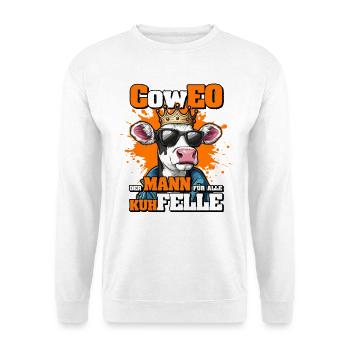CowEO CEO Kuhstall Chef | Führungskraft Landwirt  - Unisex Pullover - Weiß - Vorne