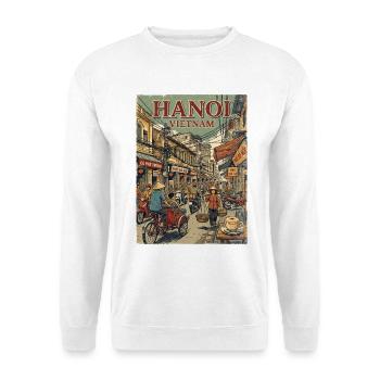 Hanoi Vietnam - Unisex Pullover - Weiß - Vorne