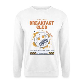 Breakfast Club Funny Brunch Coffee Bacon Food - Unisex Sweatshirt - white - Front