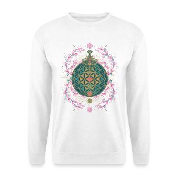 Spiritualité Géométrie Sacrée Fleur de Lotus Zen - Sweat-shirt Unisexe - blanc - Devant