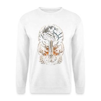 Tempête d’échappement de charbon roulante - Sweat-shirt Unisexe - blanc - Devant